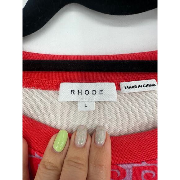 Rhode Track Cherry Monogram Shorts + Sweatshirt SET - Picture 6 of 13